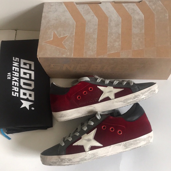 golden goose burgundy velvet